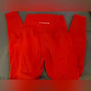 Alphalete Surface Pocket Legging size Small Red